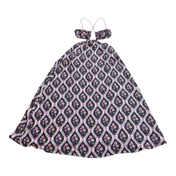 Agua Bendita Aguja Daphne Cutout Floral Maxi Dress Medium - Picture 4 of 9